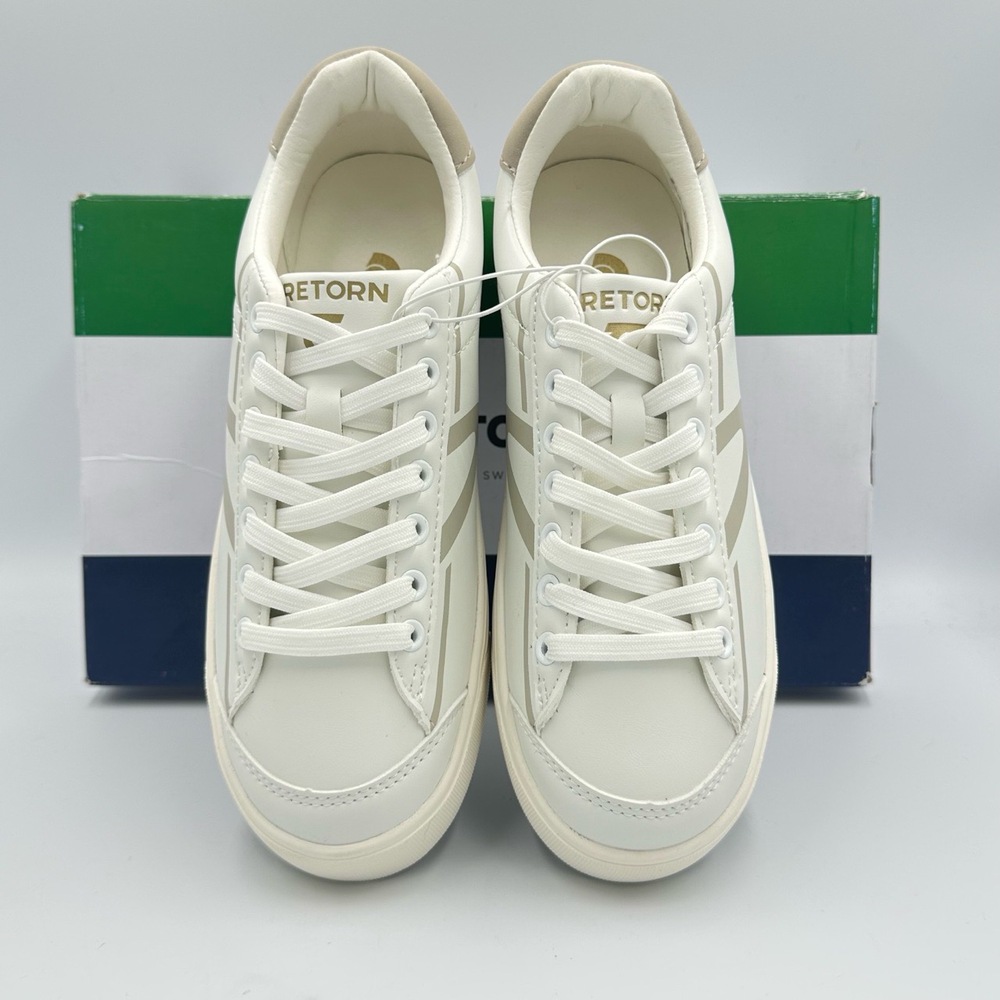 TRETORN Women's Serve‎ Lightweight Sneakers Shoes ~ White/Gray ~ Size 6.5